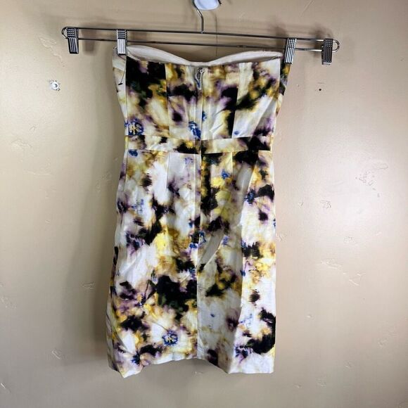J.Crew Womens Fleurette Bustier Watercolor Mini Silk Dress Size 2‎ Coquette - Picture 4 of 8